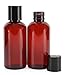 Cornucopia Brands 4oz Brown Plastic Squeeze Bottles w/Disc Top Flip Cap (6-Pack); BPA-Free Plastic Containers For Shampoo, Lotions, Liquid Soap, Creams