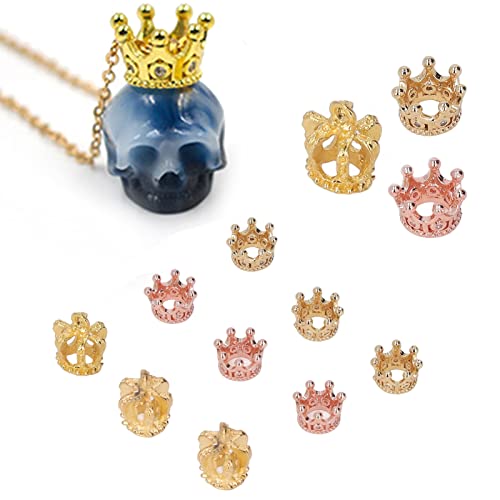 Lot de 12 mini couronnes pour filles, breloques de fabrication de bijoux en métal, breloque couronne pour bijoux pendentif, breloques couronne vintage pour boucles d'oreilles, bracelets, collier, 3 st Cover