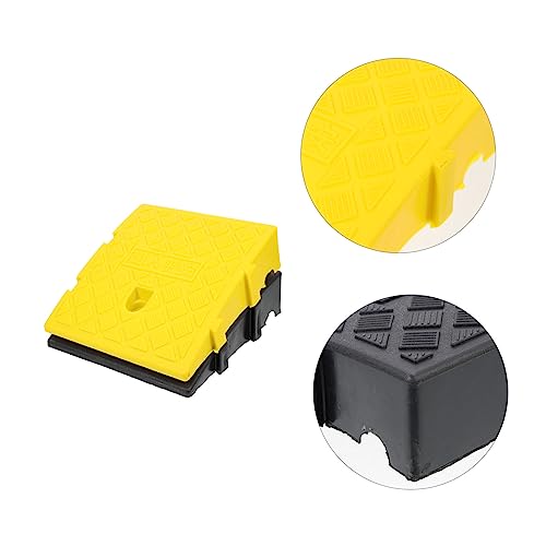 HEALLILY 2 piezas Almohadilla de rampa para bordillo, rampa de pendiente durable para scooters, coches y sillas de ruedas, diseño antideslizante, goma resistente para uso exterior seguro miniatura 5