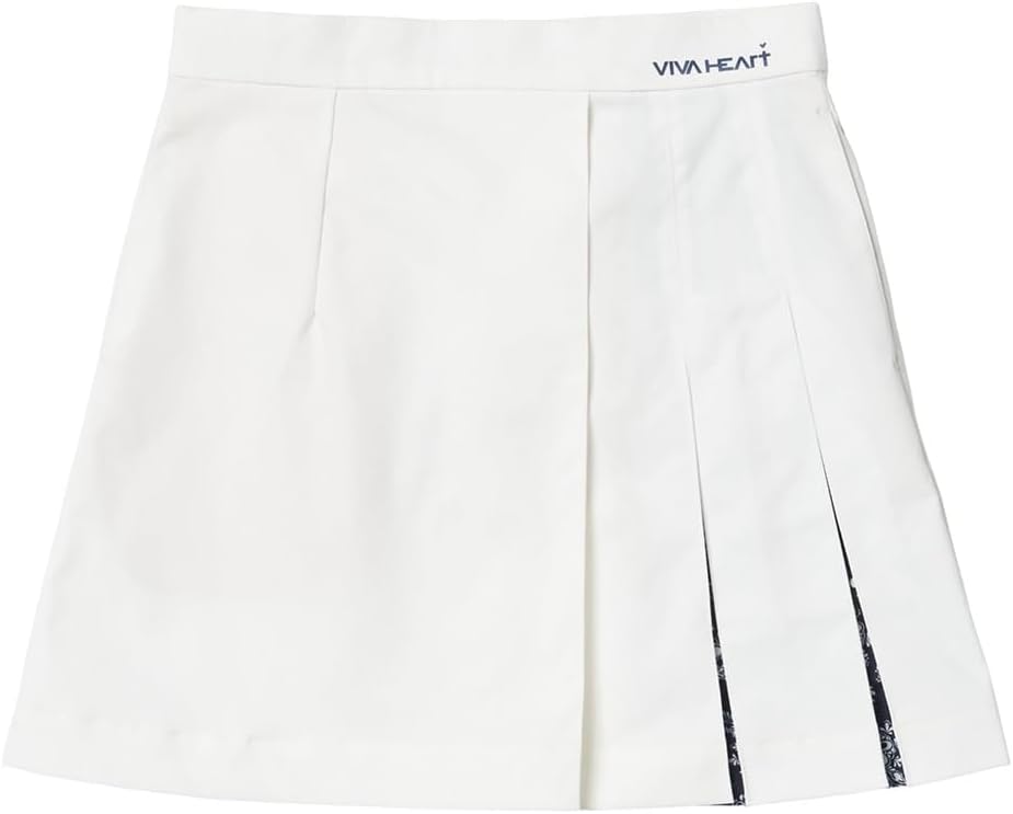 ビバハート] レディース ゴルフ スカート ボタニカルアシメプリーツ
