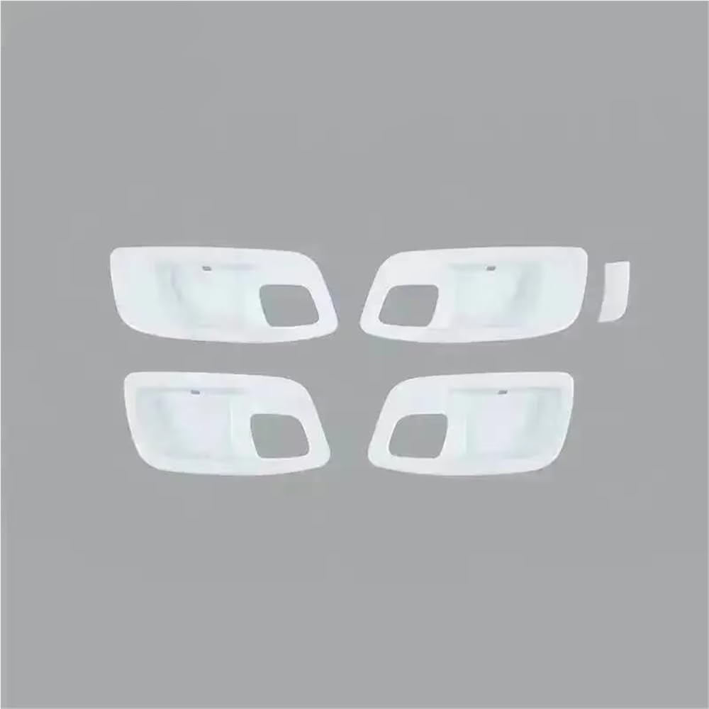 Dyog 5 Pcs White Car Interior Decoration Cover Car Inner Door Handle Bowl Decoration Cover For Charger For Chrysler 300C 2011 Up Interior Accessories(5 Pcs White)