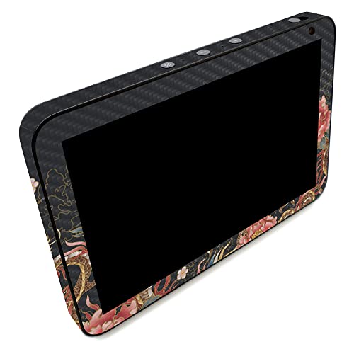 Image of MightySkins Carbon Fiber Skin Compatible with Amazon Echo Show 8 (Gen 2) - Stitch Dragons | Protective, Durable Textured Carbon Fiber Finish | Easy to Apply | Made in The USA