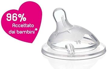 Chicco NaturalFeeling Medium Flow Bottle Pacifier (2 Ay+)