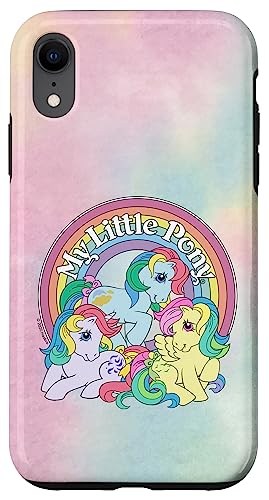 Coque iPhone XR My Little Pony Retro Rainbow en silicone