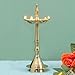 Hashcart Kerela Traditional Brass Oil Lamp - Puja Oil Diya Lamp Engraved Design Deepak Pooja Article