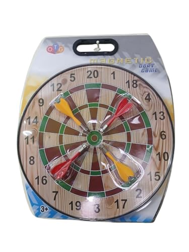 Magnetic Dart Board Game Set with 4 Darts, 20-inch Target Board, Ages 3+