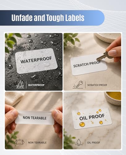 Image of Seznik Waterproof, Non-Tearable, Sticky Thermal Lables, Label Roll, 2 inch Adhesive Thermal Labels for Label Printers (50mmx30mm - 1000 Lables)