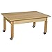 Wood Designs WD82314C6 - Mobile 24" x 36" Rectangle Hardwood Table with 14" Legs