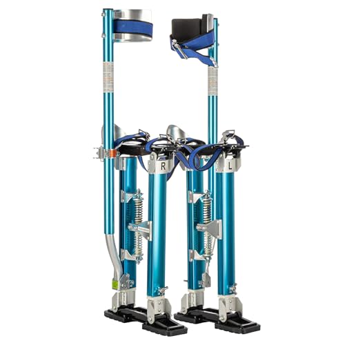 Pentagon Tool 1117 'Tall Guyz' Professional 18'-30' Blue Drywall Stilts Durable, Lightweight Aluminum Work Stilts