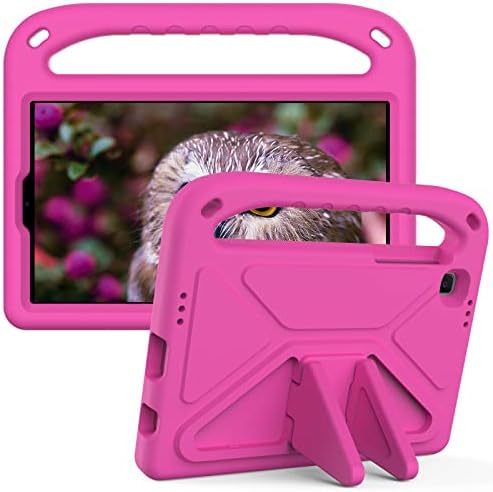 XunyLyee Compatible with Samsung Galaxy Tab A7 Lite Kids Case, Shockproof Handle Light Weight Stand Cover for Galaxy Tab A7 Lite (8.7 Inch) SM-T220/SM-T225 Tablet, Rose