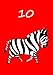 Produktbild Malbuch / Tagebuch / Notizbuch - Zahlen - 10 - zehn: A4 - blanko - Zebra