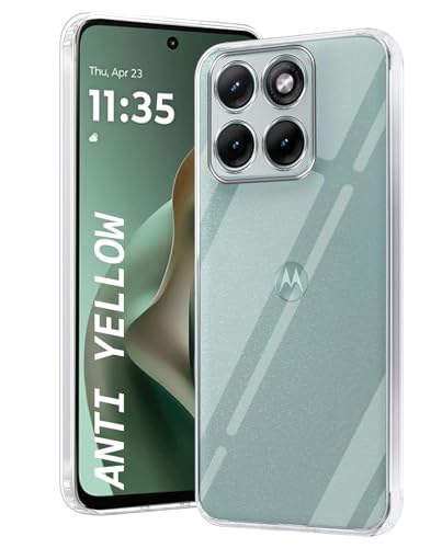 Image of DIZORO Compatible with Motorola Moto Edge 70 Fusion 5G Back Cover Case Clear,[ Anti Yellow ][Military Grade Protection] Hard PC Back Cover Transparent