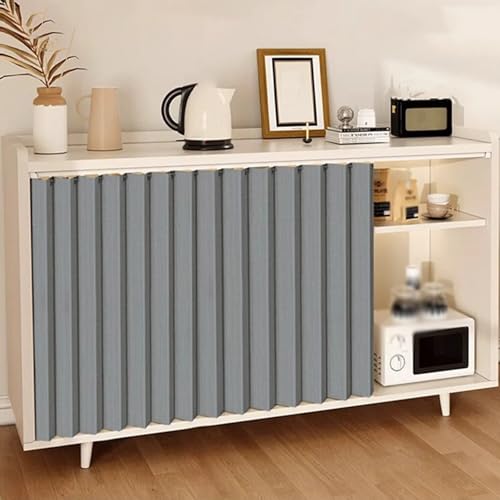 Housse de porte coulissante 60 cm placard cuisine rideau étagère sous évier