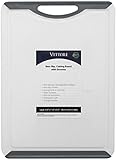 Vettore Non Slip Poly Cutting Board With Juice Groove Dishwasher Safe BPA Free Plastic FDA Approved Rubber Feet (15.8