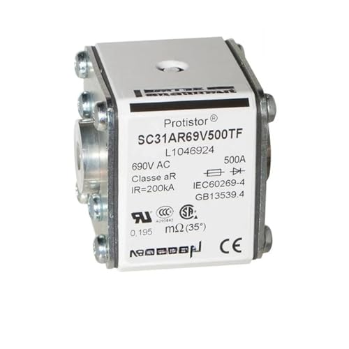 Fusible SC31AR69V450TFM à coupure rapide pour armoire électrique triphasée