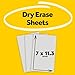 Post-it Dry Erase Sheets, 7 in x 11.3 in, 3 Sheets, Sticks Securely and Removes Cleanly (DEFSHEETS-3PK)