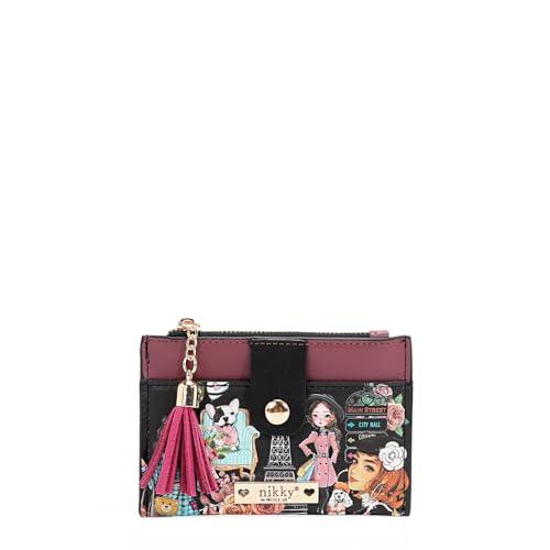 Nicole Lee NIKKY Zip Card Holder with ID Window, Vegan Leather