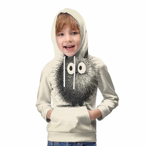 Pull à capuche enfant imprimé 3D idéal pour l'école et les loisirs