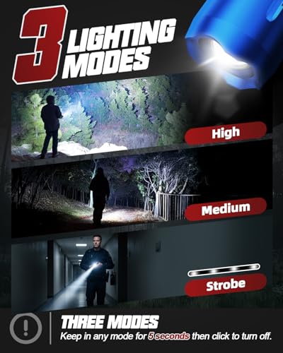 Image of Victoper Red Rechargeabe Flashlight 2 Pack, High Lumens 5 Modes LED Bright Tactical Flashlights, Waterproof Zoomable Flash Light for Outdoor, Gifts for Camping Essentials Gear