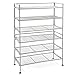 Seville Classics Multi Level Shoe Rack Sturdy Freestanding Shelf for Bedroom, Closet, Entryway, Stackable Durable Metal Home Storage, 3-Tier, 12-Pair Mesh, Satin Pewter Mesh 1 Piece