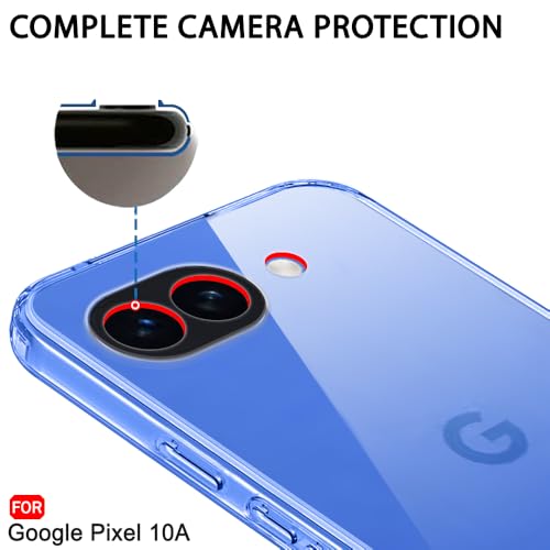 Image of TheGiftKart Back Cover Soft Case for Google Pixel 10A | Best Camera Protection | Inbuilt Dust Plugs & Anti-Slip Grip | Ultra Clear Slim Back Cover Case for Google Pixel 10A (Silicone, Transparent)