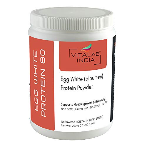 VITALAB Egg White Albumen Protein Powder, Non GMO Gluten Free – Body Building Supplements for Men, Women, Sports Nutrition, Unflavored 200g VITALAB Egg White Albumen Protein Powder, Non GMO Gluten Free – Body Building Supplements for Men, Women, Sports Nutrition, Unflavored 200g