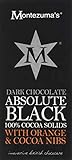 Montezuma's Absolute Black 100 Percent Cocoa Nibs and Orange Bar, 100 g, Pack of 6