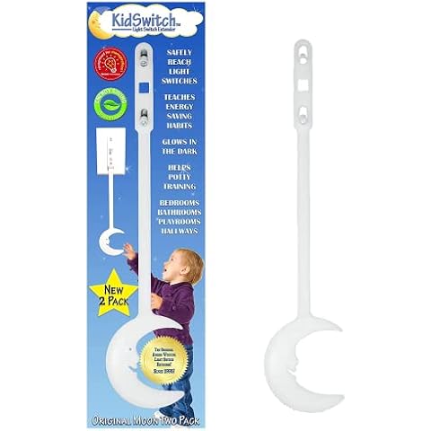 Kidswitch Light Switch Extender for Kids (2 Pack) - Glow in The Dark Toddler Light Switch - Kids Light Switch Extender - Quick Install, Easy Grab Extension, Award Winning Cover