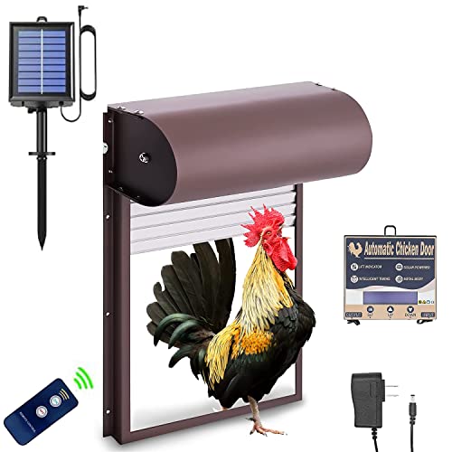 Porte Poulailler Automatique CISSIYOG - Solaire/USB, Capteur Lumière, Anti-Pincement | Pour Tous Poulaillers