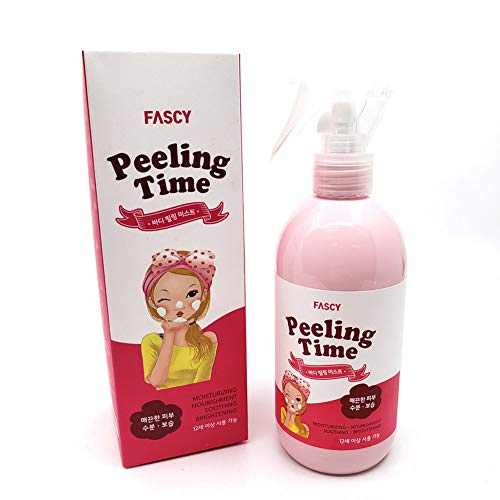 The Elixir Beauty Fascy Peeling Time Korean Cosmetics Baby Skin Softening Mild Body Scrub Gentle Exfoliator Peeling Gel Spray Peach Body Peeling Mist Spray, Freshness & Moisture, 300ml