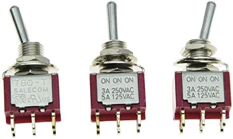SALECOM 3X DPDT 6 Pin 3 Position ON/ON/ON Guitar Mini Toggle Switch Car/Boat Switches