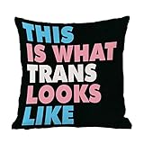 This is What Trans Looks Like Bisexual Throw Pillow Cover Romantic Pillow Case Rainbow Pride Gay Les