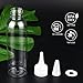 Trendbox 4oz Clear Plastic Bottles Applicator with Twist Top Cap BPA-Free for Hair Oils and Liquids 24 Pack with 24pcs Labels
