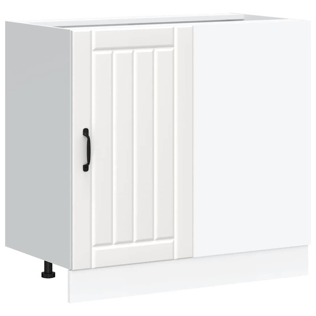 vidaXL Kitchen Base Cabinet Lucca White Engineered Wood, kitchen base cabinet, kitchen sink base unit, base cabinet drawer kitchen — image 1