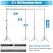 EMART Heavy Duty Backdrop Stand 10 x 12ft Photo Video Studio Adjustable Photography Background Support System Kit with Carry Bag