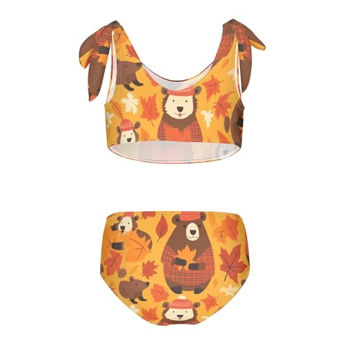 KLL Celebrate Holiday Canada Day Beavers Elements Girls' 2 Piece Bikini Sets Beach Swimsuit Swimwear Adjustable Strap2