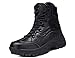 IYVW 516 Stivali da Moto da Uomo Outdoor Escursionismo Casual High-Top Stringate Inverno Fodera Calda Stivaletti Resistenti all'Usura da Ciclismo Traspiranti nero 44 EU