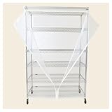 QSTGX Funda Protectora Transparente de PVC con Cremallera Apta para estanterías, librerías, Soportes para Plantas, zapateros, etc(B,50x35x80cm)