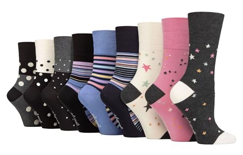 Chaussettes bambou femme Gentle Grip pour pieds sensibles et marche quotidienne
