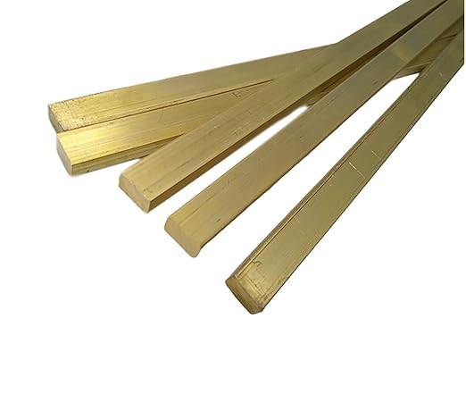 Brass Flat Bar 3mm x 50mm x 5.91 inch / 150mm Long, 1 Pcs C360 Rectangle Square Metal Solid Brass Bars Stock for Knife L: 5.91 in / 150mm