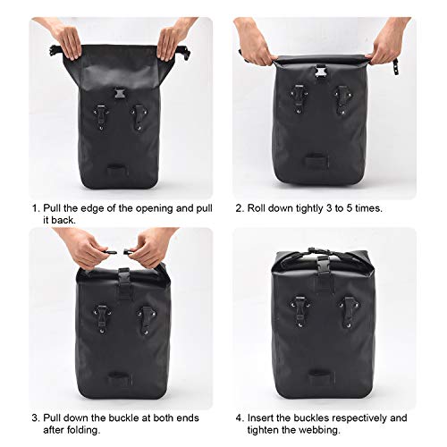 Multifunctional Cycling Bicycle Bike Rear Seat Trunk Bag Large Capacity Outdoor Sports Pouch Rack Panniers Shoulder Handbag Reflective Rear Bag Mtb Road Bike Bag Waterproof Bicycle Storage Bag Bike #TOP1