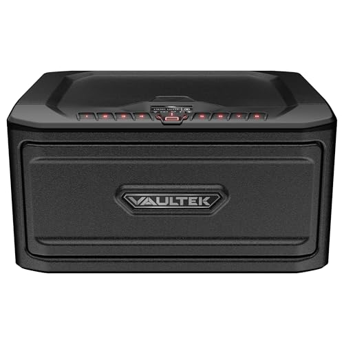 VAULTEK MR Series Dual Layer Smart Handgun Safe Multiple Pistol Storage Smart Safe with Biometric Scanner, Live Alerts, and Auto-Open Door (Biometric + WiFi)
