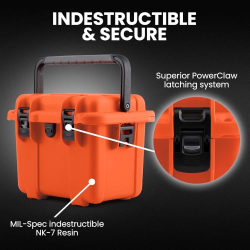 Image of NANUK T20 Waterproof Hard Shell with Cubed Foam (11L) - Dustproof, Impact Resistant NK-7 Resin - For Camera, Drone & Sensitive Equipment - Compact Travel Case (12.9 inchx 9.7 inchx 10.3 inch) - Orange