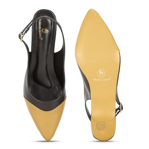 Image of Marc Loire Women Solid Pointed Toe Pump Shoes with Stilettoes Heels for Parties and Formal Occasions