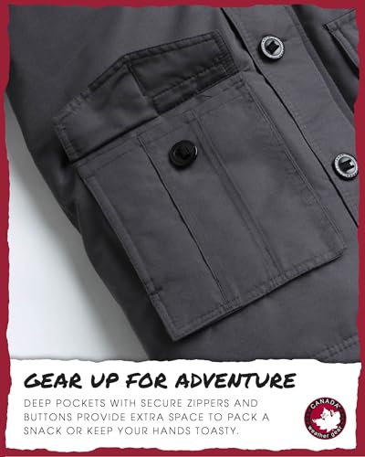 CANADA WEATHER GEAR Boys Winter Jacket - Heavyweight Water and Wind Resistant Hooded Parka Ski Jacket for Boys (Sizes: 5-20)3