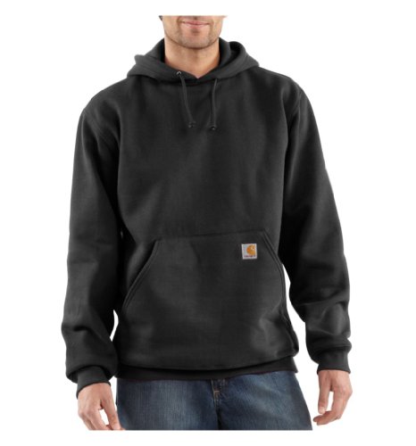 Carhartt Men's Heavyweight Hooded Sweatshirt, Black, Medium