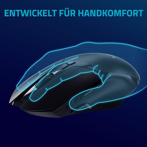 V30PRO - Mouse da gioco wireless 2,4 GHz ad alte prestazioni con sensore ottico da 26000 DPI, accelerazione 50 G, 650 IPS, durata della batteria fino a 160 ore, PC/Mac - nero - Mouse gaming - Immagine 7