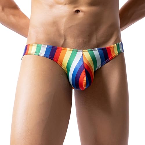 Men's Cotton Stripes Bikini Underwear Stretch Low Rise Ultra Soft Briefs3