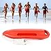 Lifeguard Rescue Tube,3 Handle Rescue Can Swimming Float W/5.25ft Pe Rope,Open Water Rescue Lifesaving Non-Leakage,Weight Capacity 154lbs,One-Piece Molding(Orange)