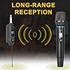 Depusheng S2 Wireless Microphone Dynamic Handheld Microphones Karaoke Microphone Mic with Rechargeable Receiver for Wedding Party Church Club (UK-S4) #5